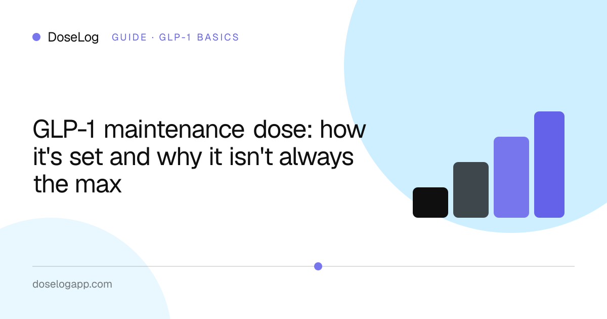 GLP-1 maintenance dose: how it's set and why it isn't always the max
