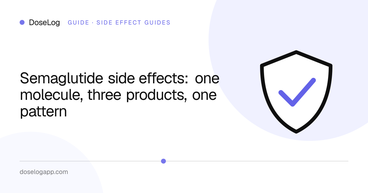 Semaglutide side effects: one molecule, three products, one pattern